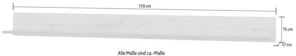 Raft de perete »City Giron« cu design modern, 170 cm lungime - LunaHome.ro