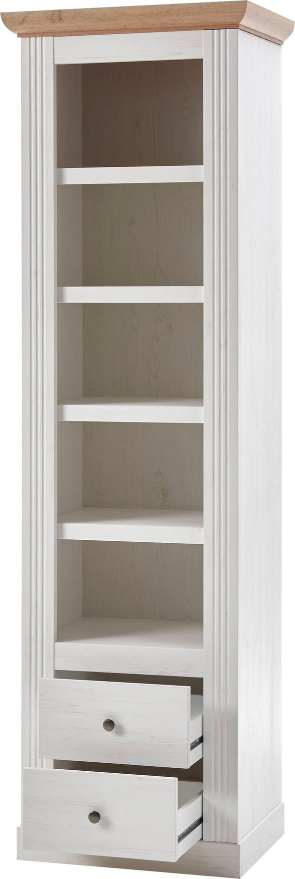 Raft înalt »Westminster« alb rustic cu aspect romantic, 61 cm latime