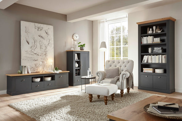 Raft înalt »Westminster« gri inchis cu aspect romantic, 97 cm latime - LunaHome.ro
