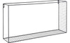 Raft modern de perete Luna din metal negru 60x12x30 cm