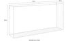 Raft modern de perete Luna din metal negru 60x12x30 cm