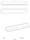 Raft pentru perete Cayman cu design minimalist, 140 cm lungime - LunaHome.ro