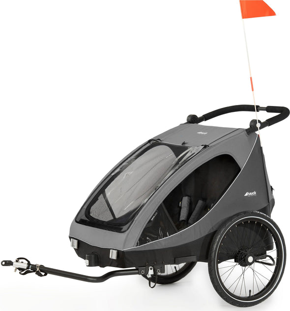 Remorcă/carucior 2 în 1 Hauck Buggy Dryk Duo pentru doi copii - LunaHome.ro