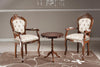 Scaun cu cotiere Veneziana in design elegant cu sculptura - LunaHome.ro