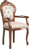 Scaun cu cotiere Veneziana in design elegant cu sculptura - LunaHome.ro