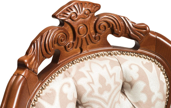 Scaun cu cotiere Veneziana in design elegant cu sculptura - LunaHome.ro