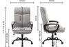 Scaun de birou Jonna ergonomic reglabil cu tapiterie gri - LunaHome.ro