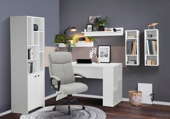 Scaun de birou Jonna ergonomic reglabil cu tapiterie gri - LunaHome.ro