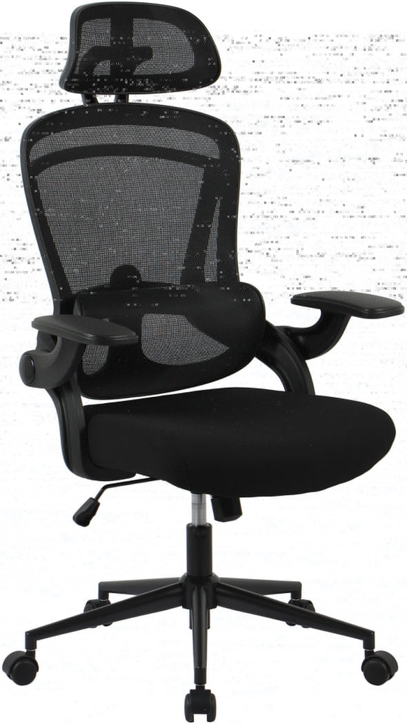 Scaun de birou Noelia negru ergonomic și reglabil - LunaHome.ro