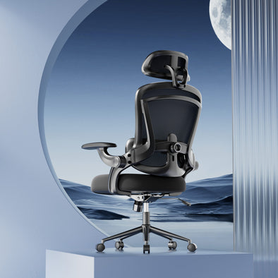 Scaun de birou Noelia negru ergonomic și reglabil - LunaHome.ro