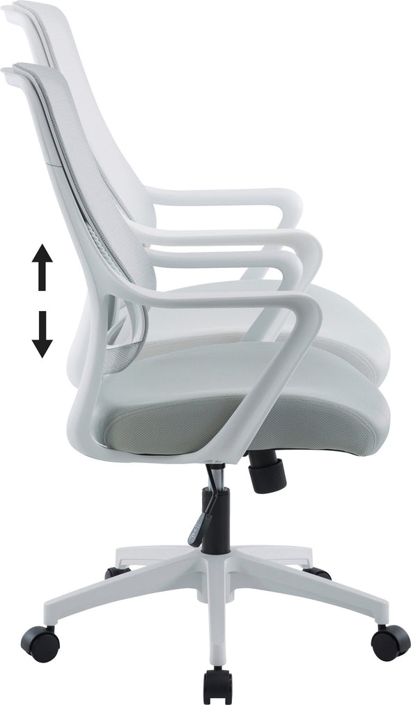 Scaun de birou ergonomic Imperia gri deschis reglabil - LunaHome.ro