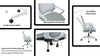 Scaun de birou ergonomic Imperia gri deschis reglabil - LunaHome.ro