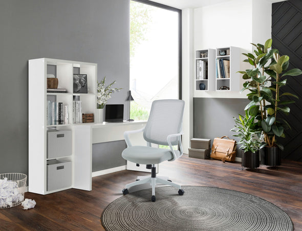 Scaun de birou ergonomic Imperia gri deschis reglabil - LunaHome.ro