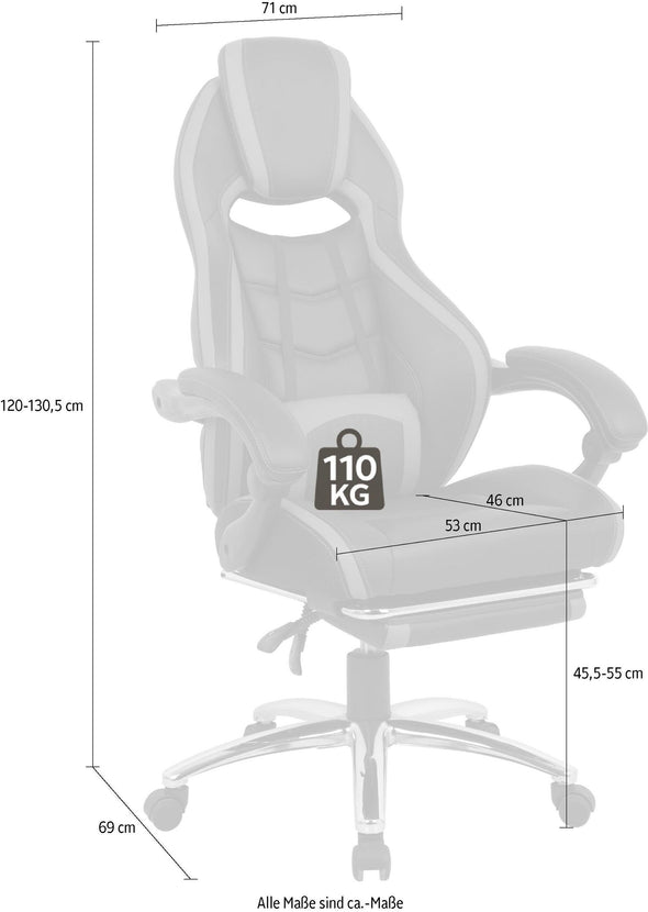 Scaun gaming Sprinta 1 cu functie de recliner din piele eco - LunaHome.ro