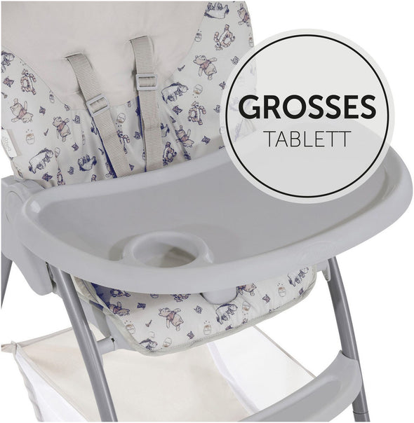 Scaun înalt Hauck Sit N Fold, pooh Explorer pliabil cu cos de depozitare - LunaHome.ro