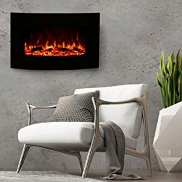 Semineu decorativ Husun cu lumini LED si temporizator - LunaHome.ro