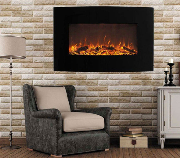 Semineu decorativ Husun cu lumini LED si temporizator - LunaHome.ro