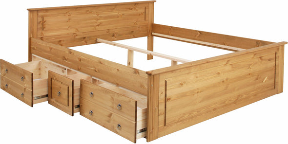 Sertar pentru pat Hugo din lemn de pin natur 199 cm lungime - LunaHome.ro