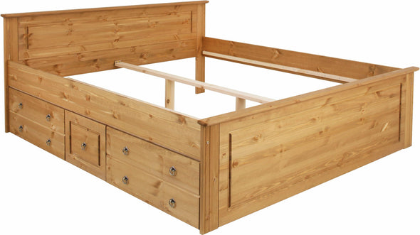 Sertar pentru pat Hugo din lemn de pin natur 199 cm lungime - LunaHome.ro