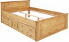 Sertar pentru pat Hugo din lemn de pin natur 199 cm lungime - LunaHome.ro