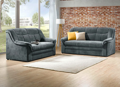 Set 2 canapele gri cu 2 si 3 locuri, 143 cm si 178 cm - LunaHome.ro