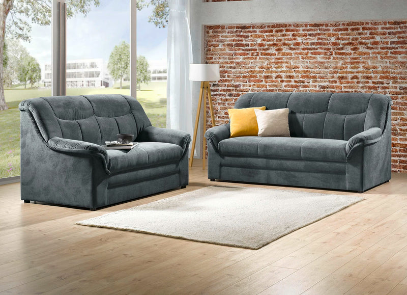 Set 2 canapele gri cu 2 si 3 locuri, 143 cm si 178 cm - LunaHome.ro