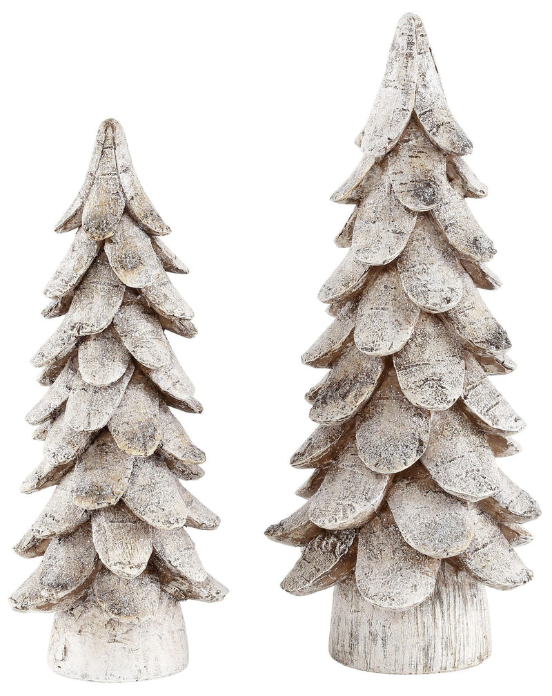 Set 2 decoratiuni brad din polirășină 28 si 33 cm inaltime - LunaHome.ro