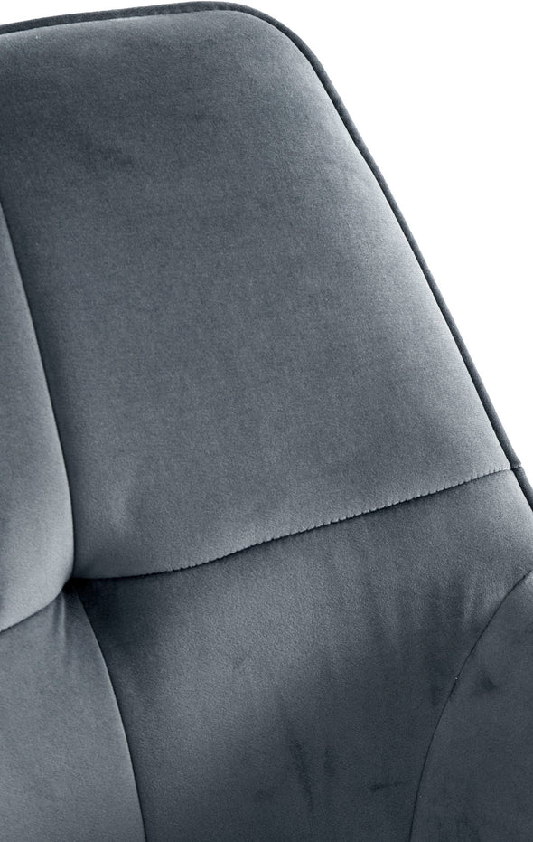 Set 2 fotolii rotative de sufragerie Lika din catifea gri - LunaHome.ro