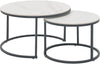 Set 2 măsuțe de cafea Gino din ceramica si metal - LunaHome.ro
