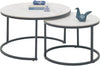 Set 2 măsuțe de cafea Gino din ceramica si metal - LunaHome.ro