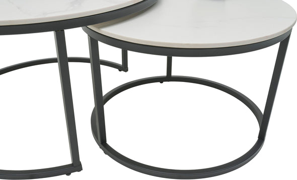 Set 2 măsuțe de cafea Gino din ceramica si metal - LunaHome.ro