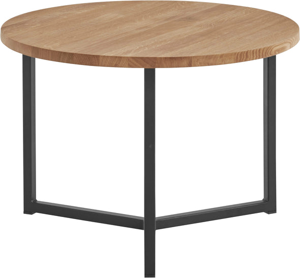 Set 2 măsuțe de cafea Litka din lemn de stejar si metal, 73 si 56 cm diametru - LunaHome.ro