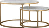 Set 2 masute de cafea Amelia rotunde cu cadru metalic - LunaHome.ro