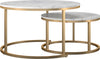 Set 2 masute de cafea Amelia rotunde cu cadru metalic - LunaHome.ro