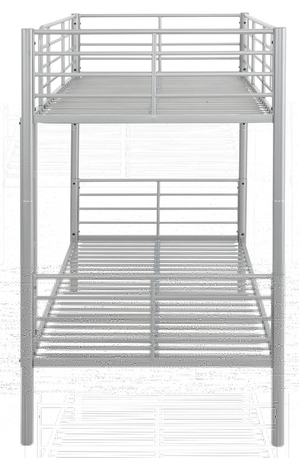 Set 2 paturi stivuibile Hayo din metal argintiu 90x200 cm