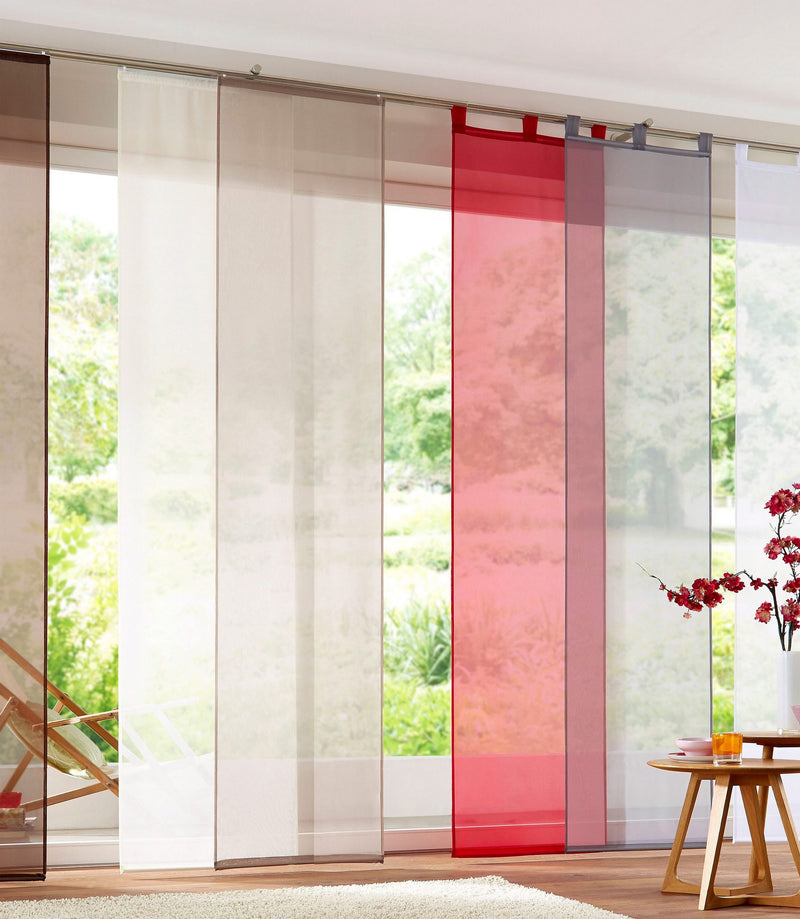 Set 2 perdele culisante Xanten din voal alb transparent 57x245 cm - LunaHome.ro