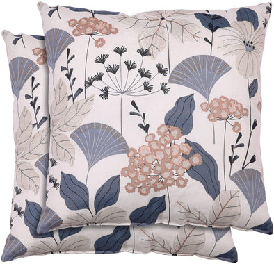Set 2 perne decorative Klara cu model floral potrivite si la exterior 48x48 cm