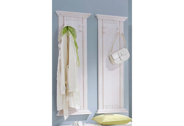 Set 2 plăci de cuier Rustik din lemn de pin alb, 2x44 cm lățime - LunaHome.ro