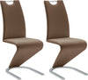 Set 2 scaune Amado MCA, din piele ecologica maro - LunaHome.ro