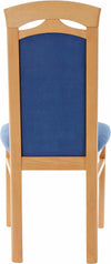Set 2 scaune Anthony din microfibra albastru si lemn de fag - LunaHome.ro