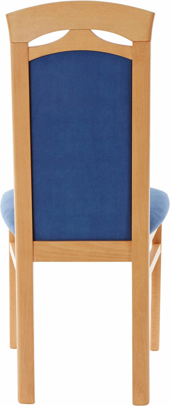 Set 2 scaune Anthony din microfibra albastru si lemn de fag - LunaHome.ro