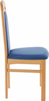Set 2 scaune Anthony din microfibra albastru si lemn de fag - LunaHome.ro