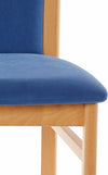 Set 2 scaune Anthony din microfibra albastru si lemn de fag - LunaHome.ro