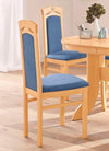 Set 2 scaune Anthony din microfibra albastru si lemn de fag - LunaHome.ro