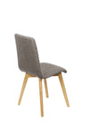 Set 2 scaune Arosa cu tapiterie maro deschis si picioare din lemn - LunaHome.ro
