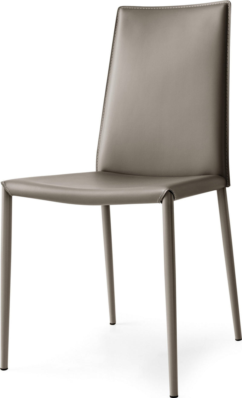 Set 2 scaune Boheme din piele regenerata gri - LunaHome.ro