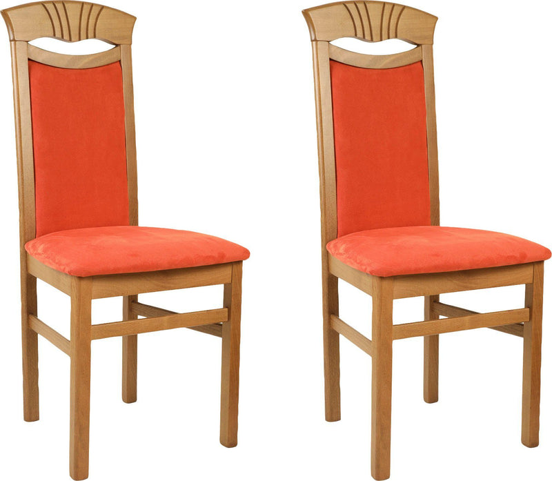 Set 2 scaune Franz din microfibră și lemn de fag - LunaHome.ro