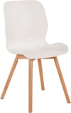 Set 2 scaune Lendum cu carcasa din plastic, picioare din lemn de fag - LunaHome.ro