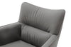 Set 2 scaune Limone din piele naturala antracit cu picioare metalice - LunaHome.ro