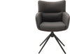 Set 2 scaune Limone din piele naturala antracit cu picioare metalice - LunaHome.ro